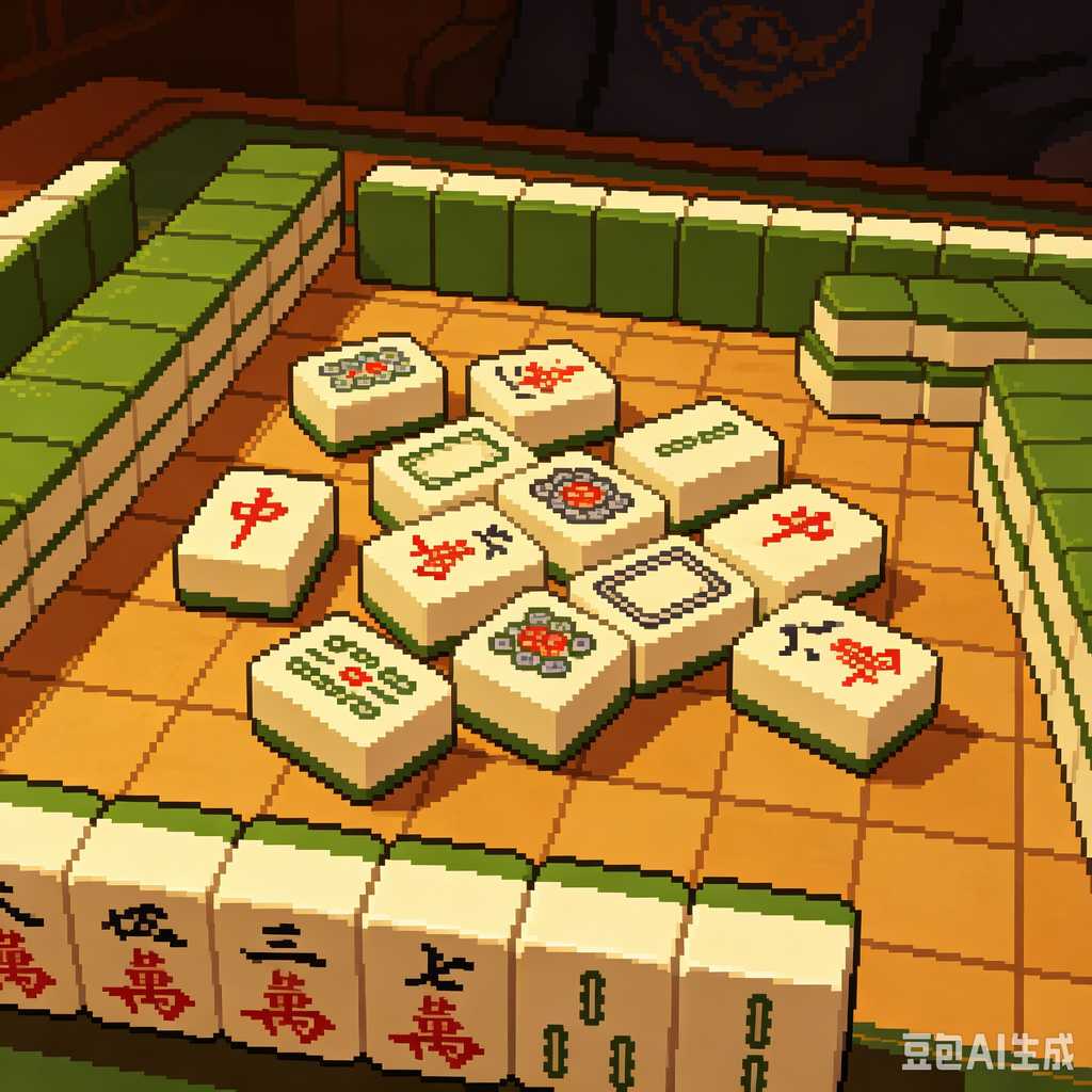 antique style mahjong set